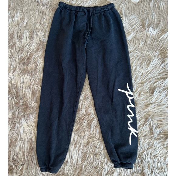 PINK Victoria's Secret Pants - VS PINK drawstring waistband logo cuffed jogger sweatpants size XS